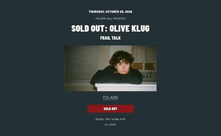 SOLD OUT: Olive Klug on Mississippi Studios