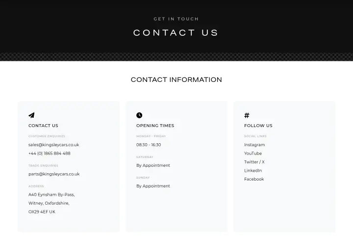 Contact Us on Kingsley