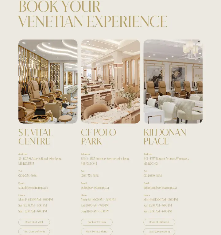 Book Your Venetian Experience on Venetian Nail Spa