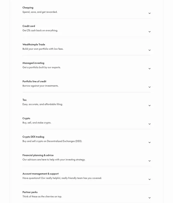 Chequing on Wealthsimple
