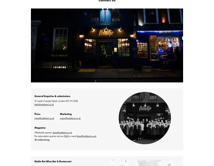 Contact us on Noble Rot