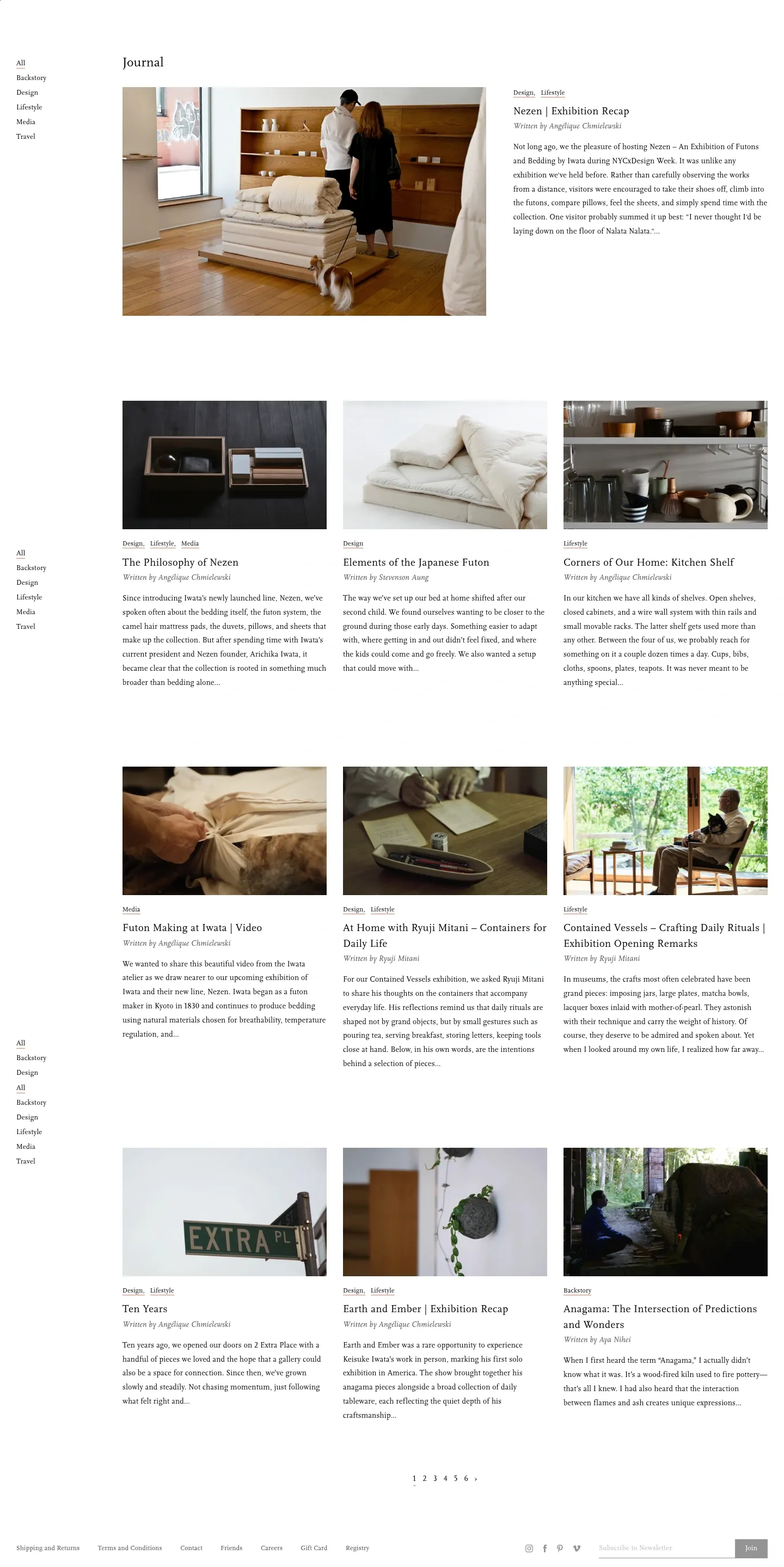 Screenshot of Nalata Nalata at desktop width