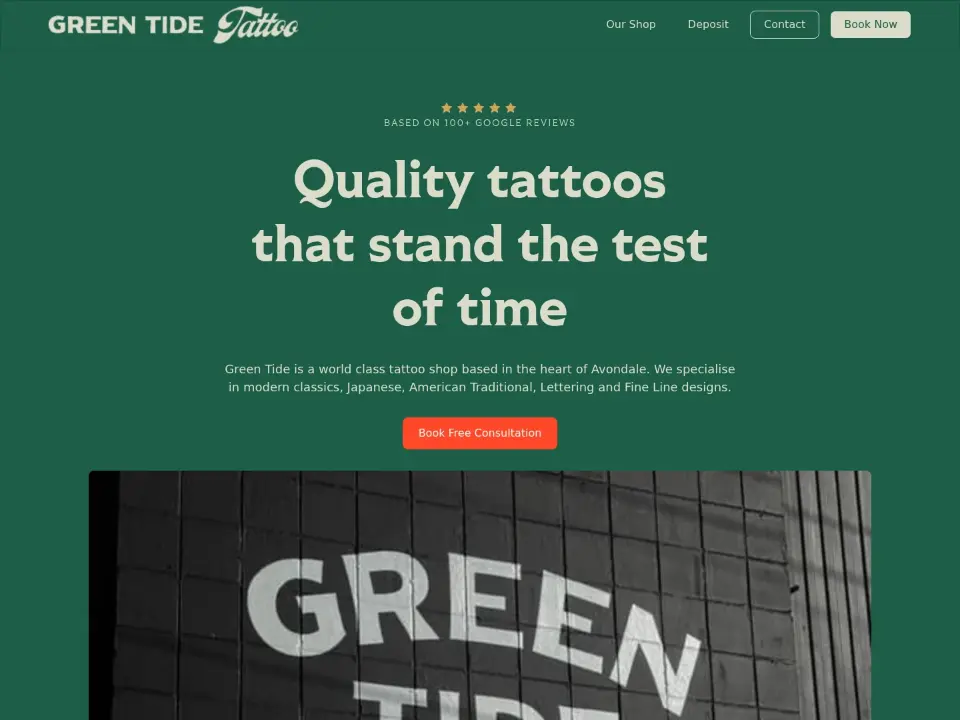 Green Tide Tattoo — Home