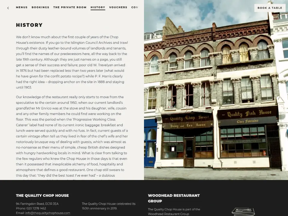The Quality Chop House — About
