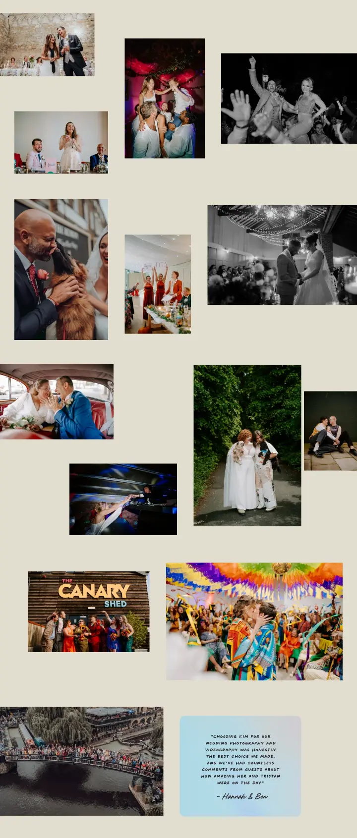 Hannah & Ben on Kim Williams Weddings