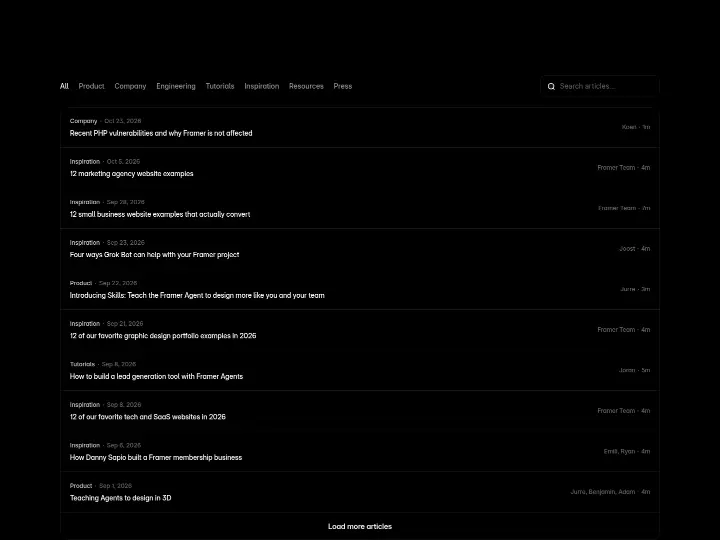 Content on Framer