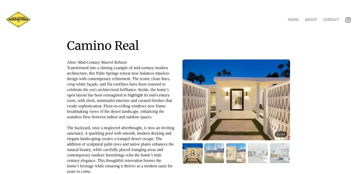 Camino Real on Palm Springs Renovations Co