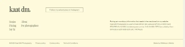 Footer on Kaat DM
