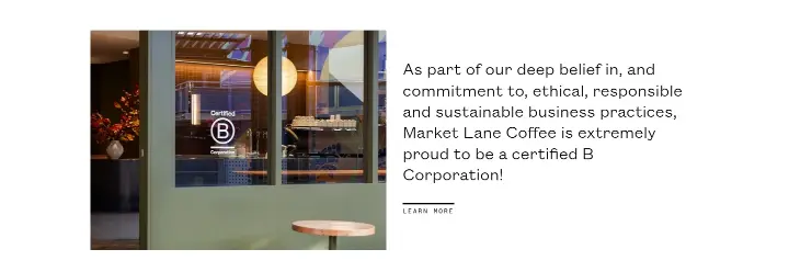 Call to action on Market Lane Coffee