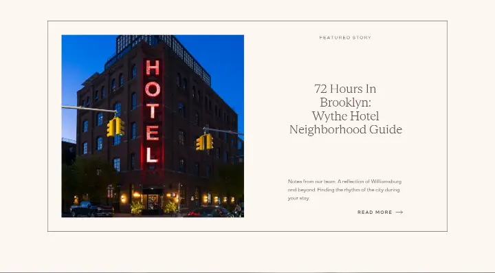 Map & hours on Wythe Hotel