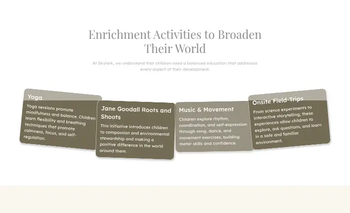 Enrichment Activities to Broaden Their World on Skylark Children's Academy