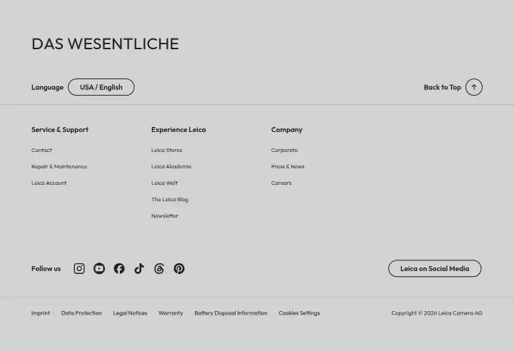 Footer on Leica Camera