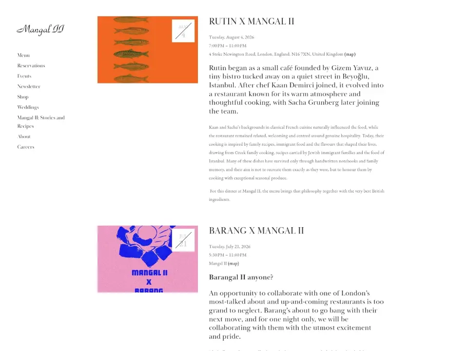 Mangal II — Services