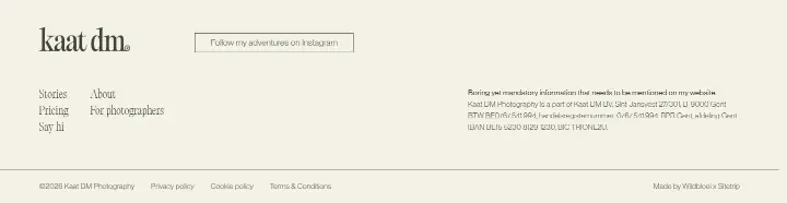 Footer on Kaat DM