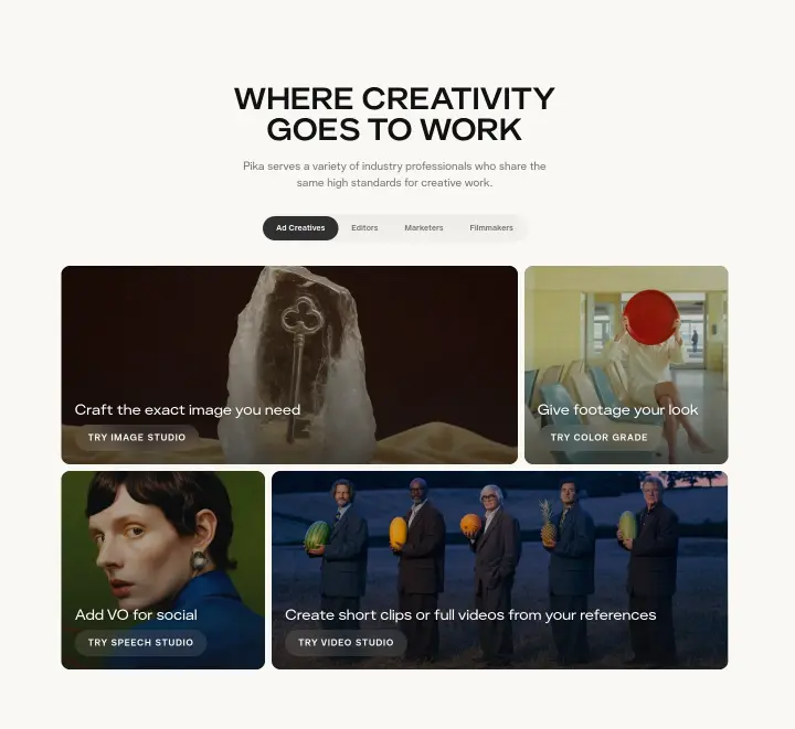 Where creativity goes to work on Pika