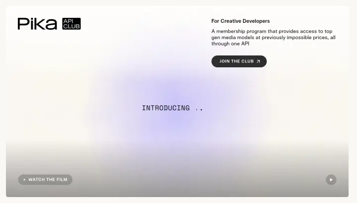 For Creative Developers on Pika