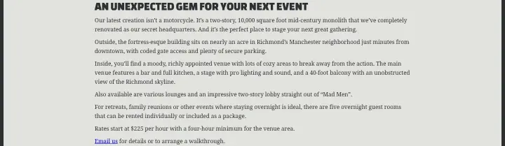 An unexpected gem for your next event on Classified Moto
