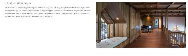 Custom Woodwork on Red House Building