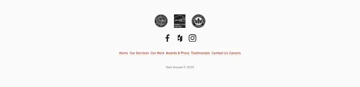 Footer on Red House Building