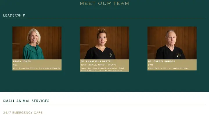 Meet Our Team on King Animal Hospital