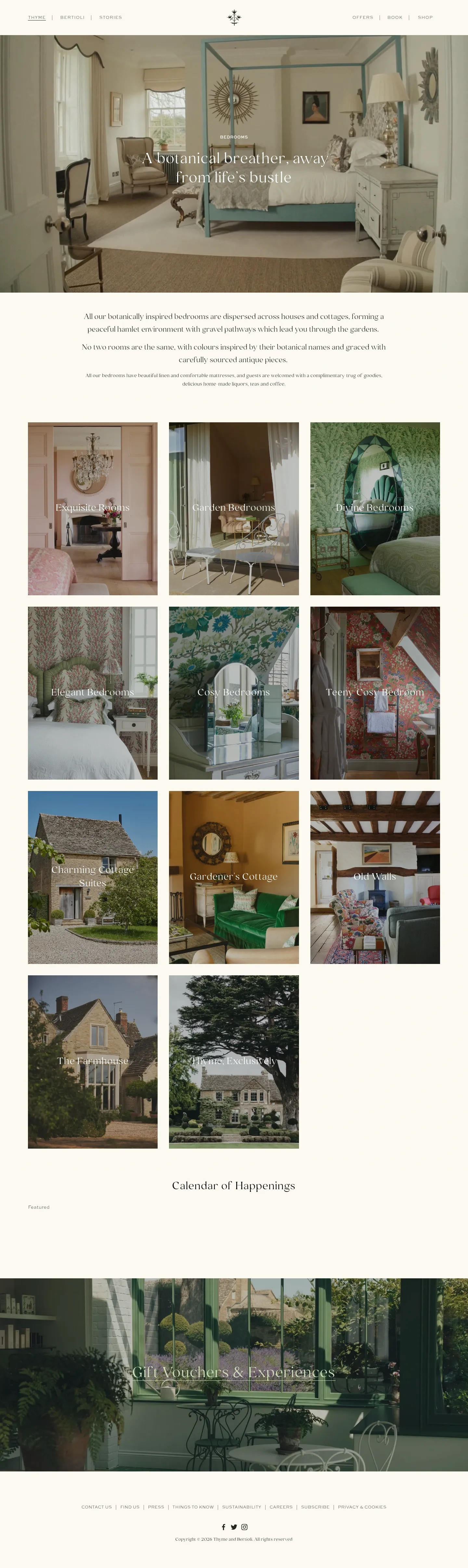Screenshot of Thyme at desktop width