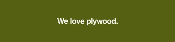 We love plywood on Kerf Design