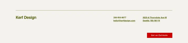 Footer on Kerf Design