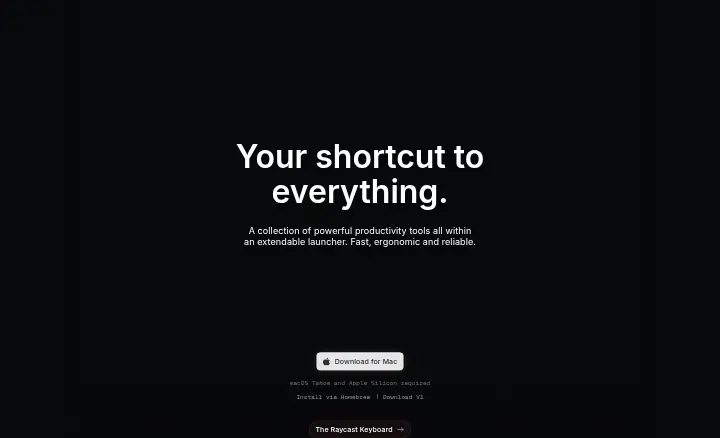 Your shortcut to everything on Raycast