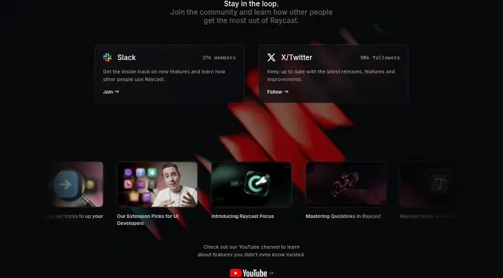 Stay in the loop on Raycast