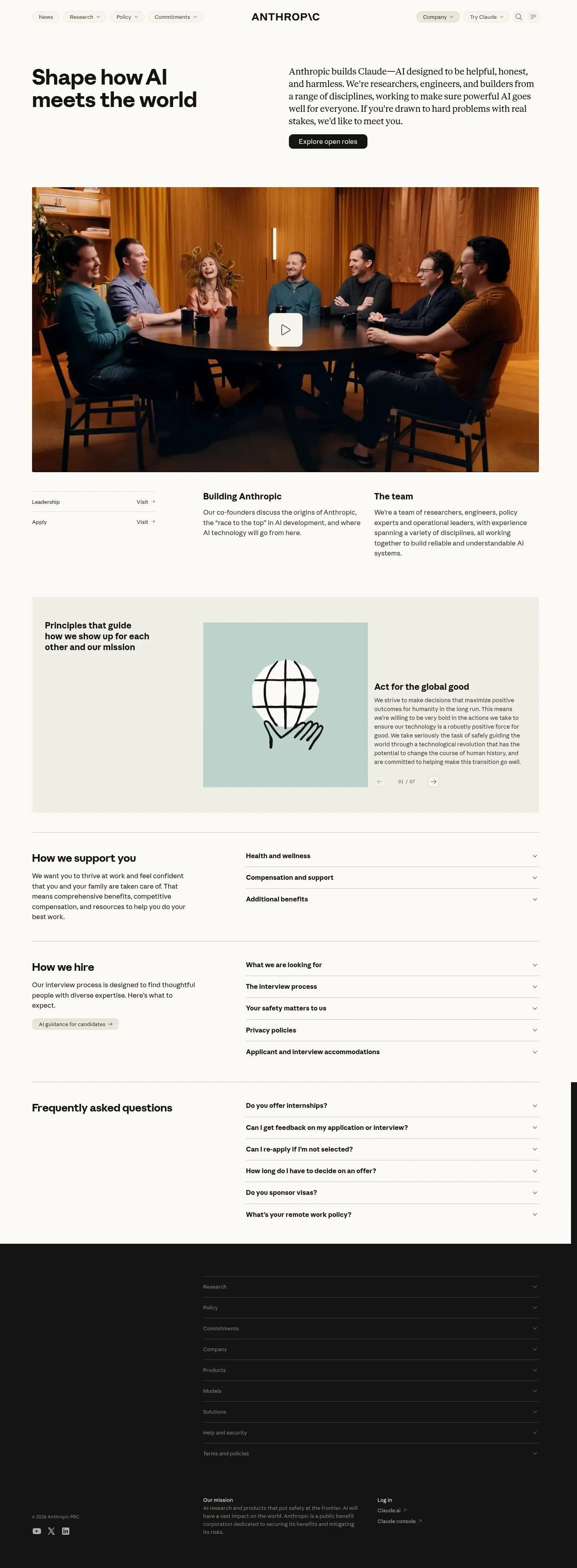 Screenshot of Anthropic at desktop width