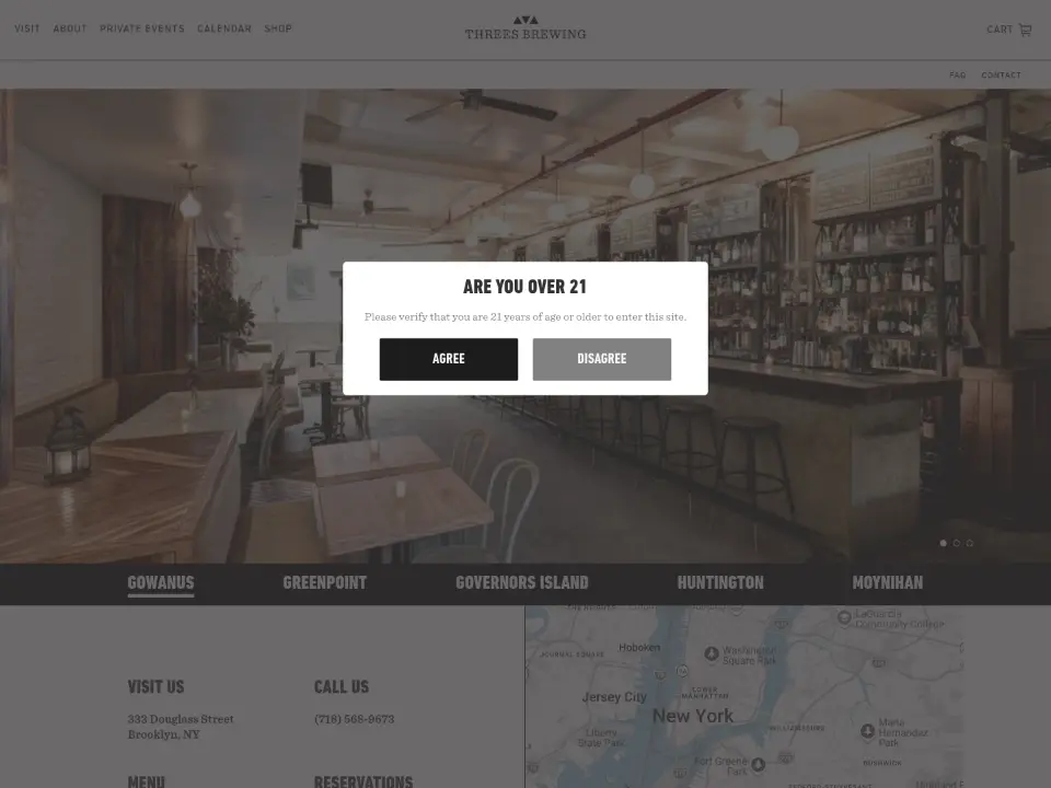 Threes Brewing — Landing page