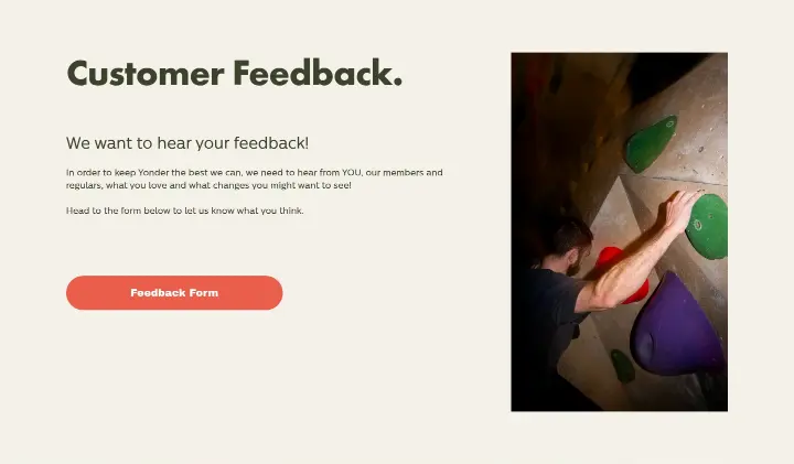 Customer Feedback on Yonder