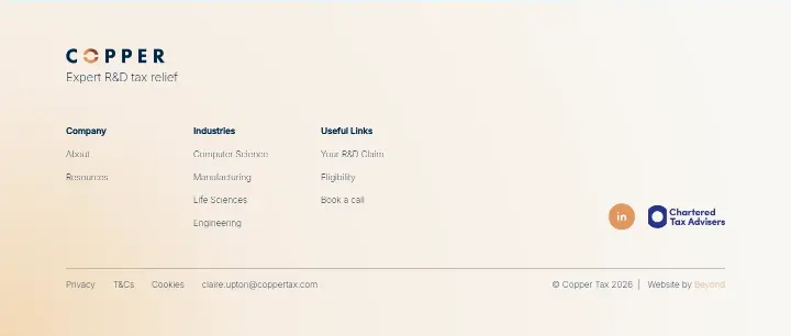 Footer on Copper Tax