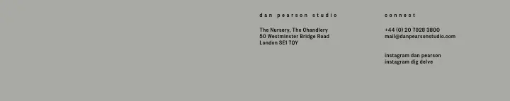 Footer on Dan Pearson Studio