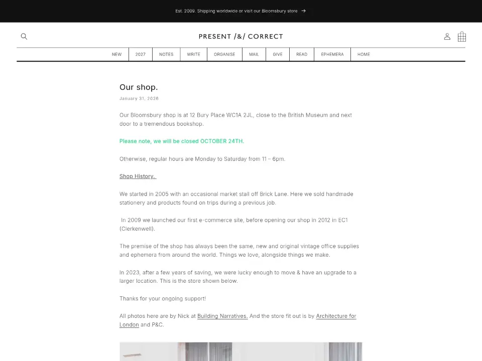 Present & Correct — Contact