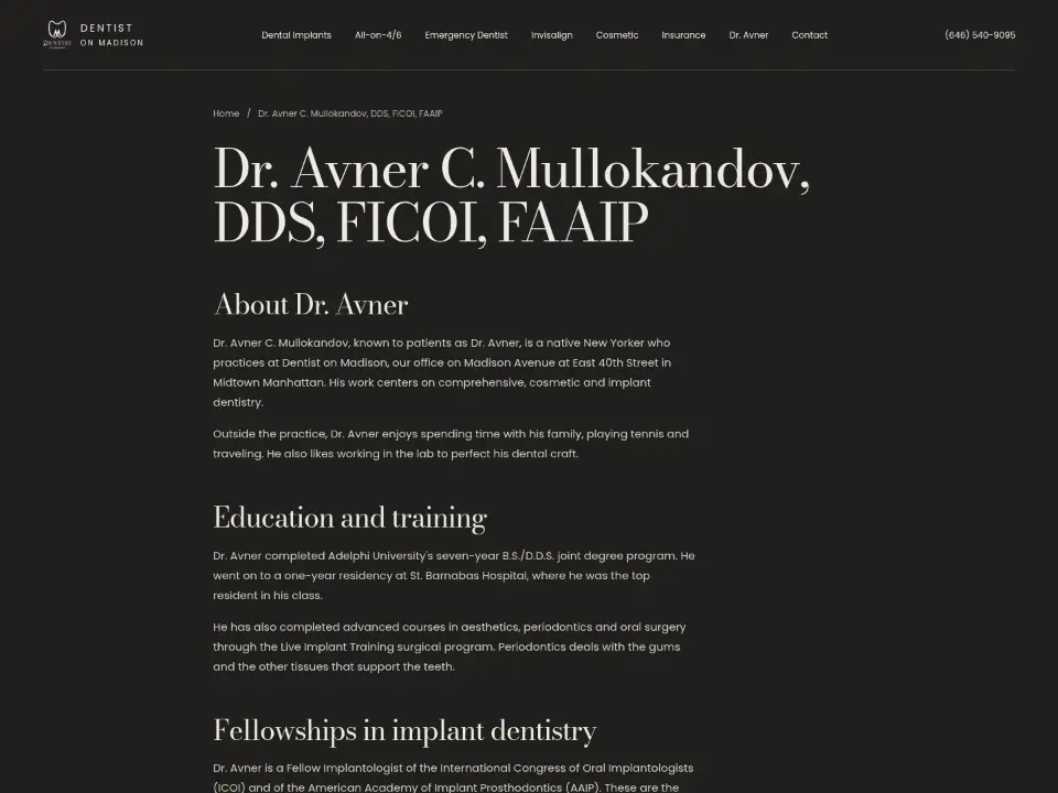 Dentist on Madison — About