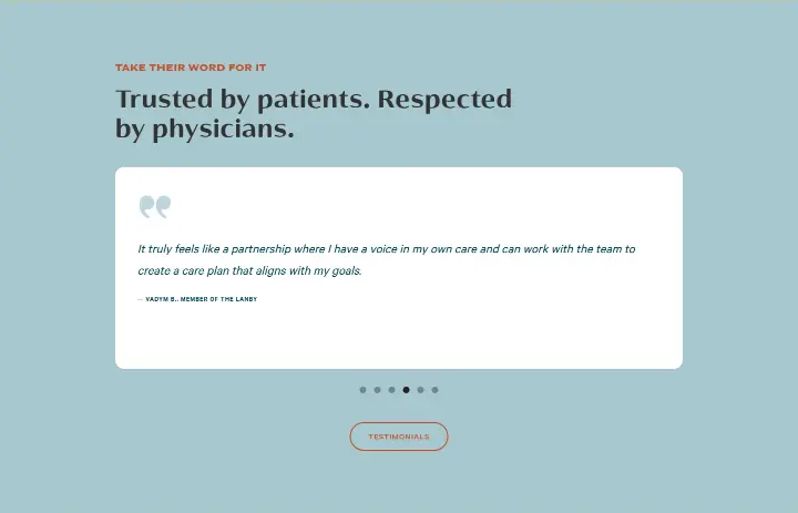 Trusted by patients. Respected by physicians on The Lanby
