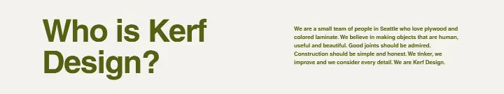 Who is Kerf Design? on Kerf Design