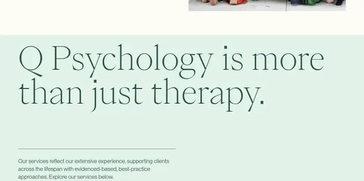 Q Psychology is more than just therapy on Q Psychology