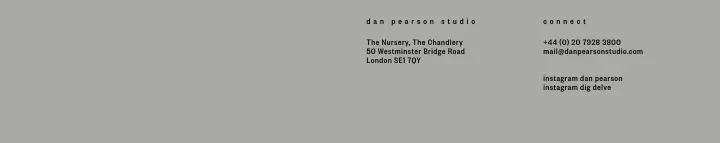 Footer on Dan Pearson Studio