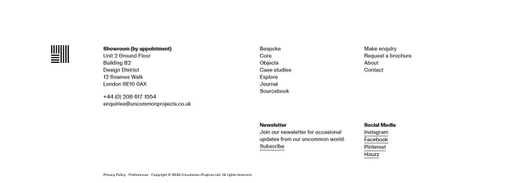 Footer on Uncommon Projects