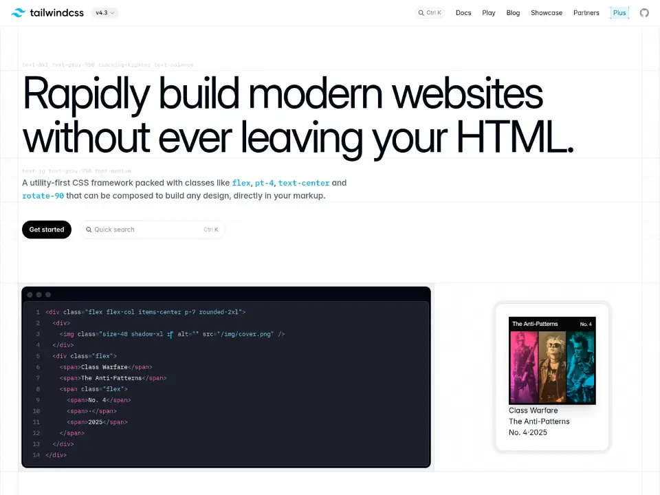 Tailwind CSS — Home
