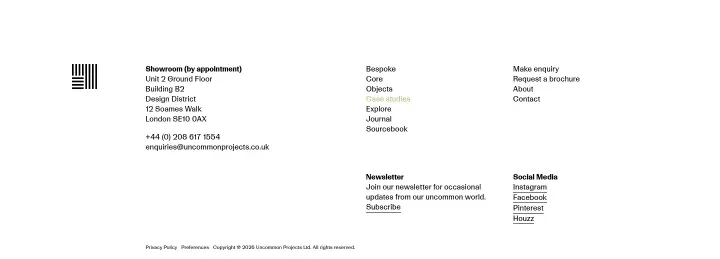 Footer on Uncommon Projects