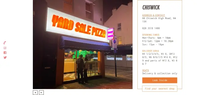Chiswick on Yard Sale Pizza