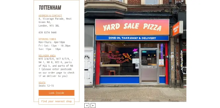 Tottenham on Yard Sale Pizza