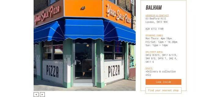 Balham on Yard Sale Pizza