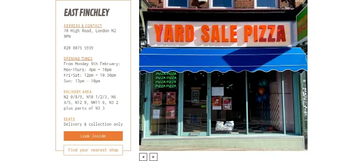 East Finchley on Yard Sale Pizza