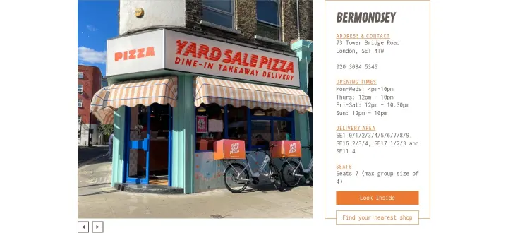Bermondsey on Yard Sale Pizza