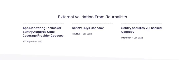 External Validation From Journalists on Sentry