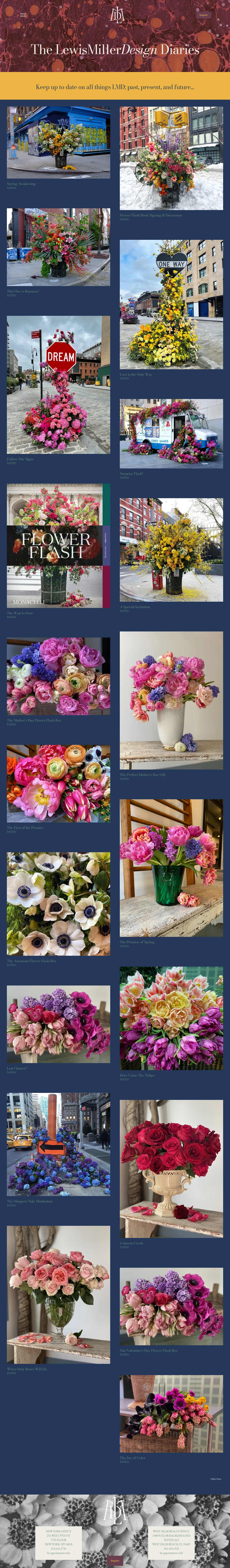 Screenshot of Lewis Miller Design at desktop width